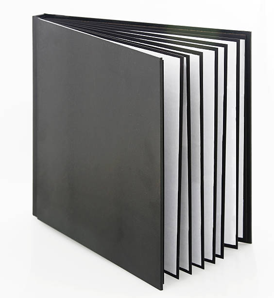 istock Blank book with black cover on white background 531010504
