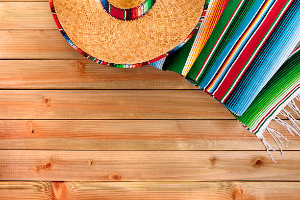 Mexico Cinco de Mayo Mexican Sombrero Fiesta Background stock photo