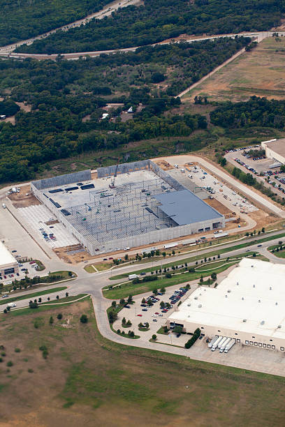istock Construction: Aerial View of Warehouse being built 531010661