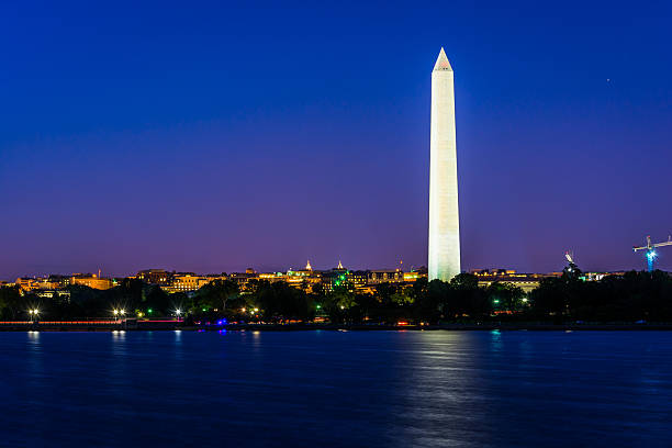 istock The Washington Monument and Tidal Basin at night in Washington, 531011233