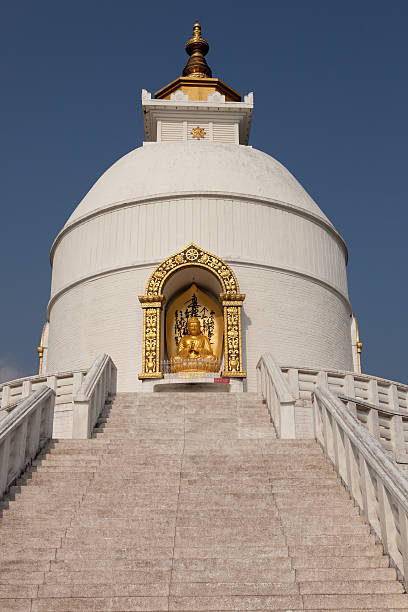 istock World Peace Pagoda above Pokhara, Nepal. 531012205