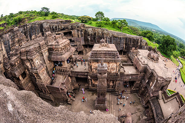 grotte di ellora maharashtra, india - maharashtra foto e immagini stock