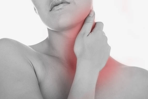 istock Woman massaging neck 531012937