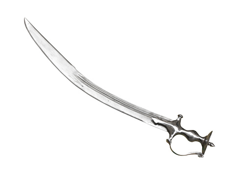 old sikh sword, traditional indian and pakistani fighting weapon