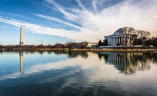 istock The Washington Monument and Thomas Jefferson Memorial reflecting 531015637