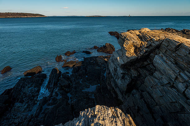 portland head light - portland maine stock-fotos und bilder