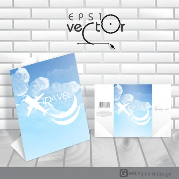 Vector illustration of Greeting Card Design, Template