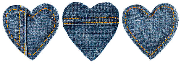 istock Jeans Heart Shape Patch Object Stitches Seam, Valentines Day Decoration 531024455
