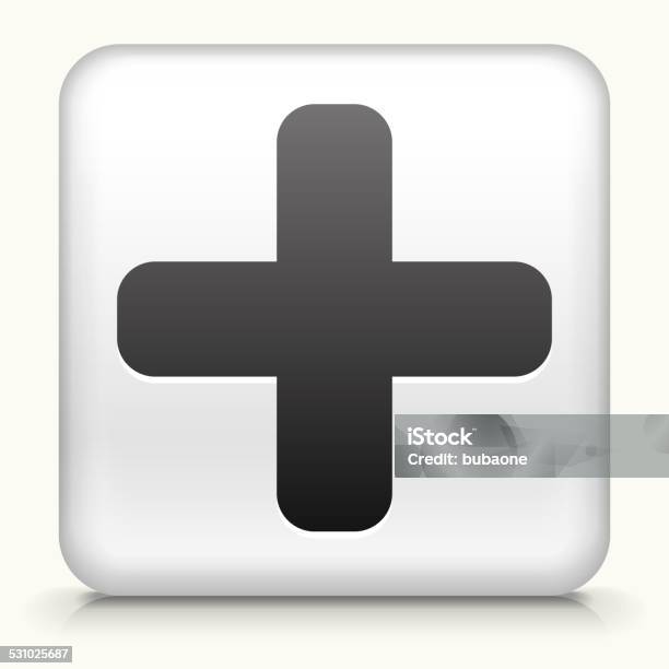 Square Button Plus Sign Square Button With Plus Sign Stock Illustration - Download Image Now ...