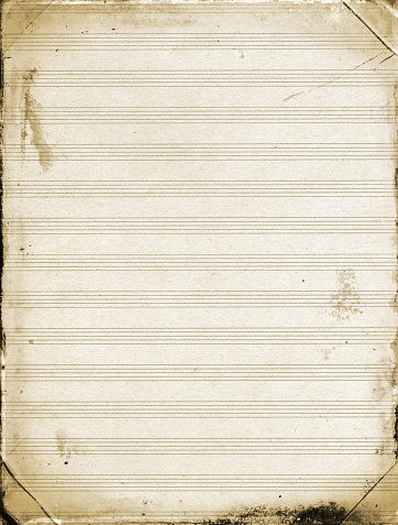 Grunge Blank Sheet Music Paper Background Textured