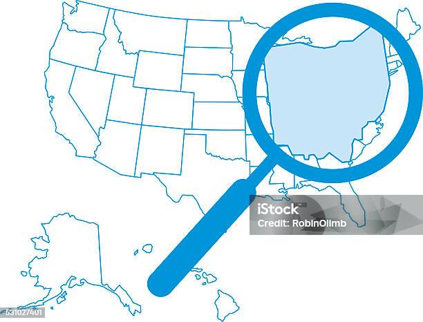 Ohio Magnify Magnify Ohio Map Stock Illustration - Download Image Now - 2015 ...