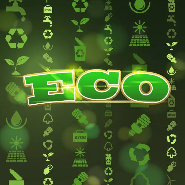 Vector illustration of ECO Elements Background