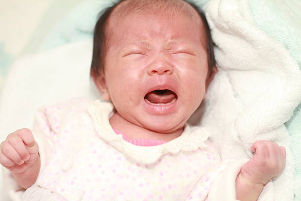 istock Crying newborn baby (Japanese baby girl) 531035093