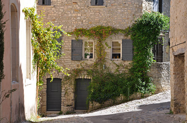 entrance of house in s paul de vence, provence, france