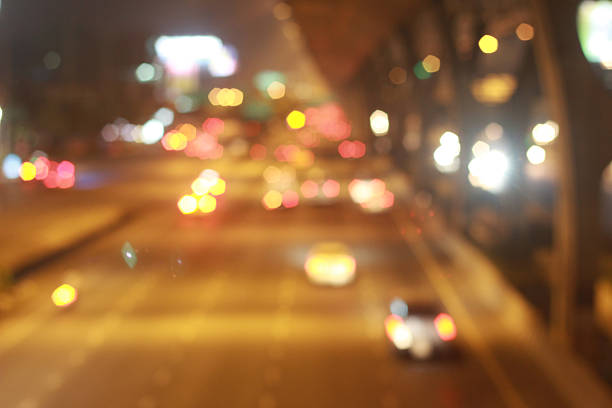 istock Bokeh light at night on the road  in thailand. 531037307