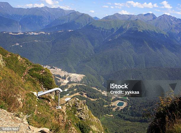 Facilities To Check The Presence Of Snow On Slopes Krasnaya Stock Photo - Download Image Now