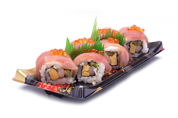 istock sushi sashimi with egg salmon on top 531038141
