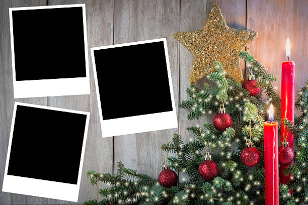 istock Christmas greeting card with candles 531038797