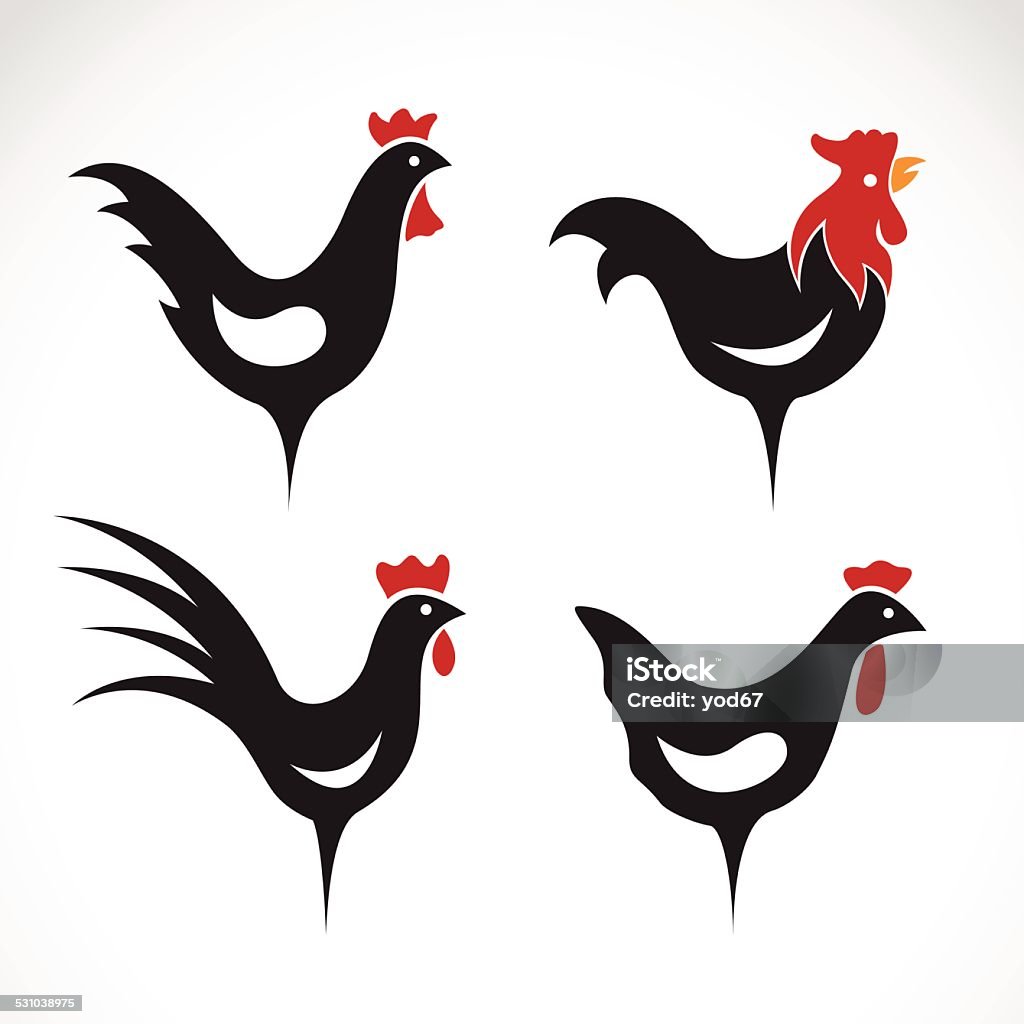 Rustic Chicken Vector Vector Image Of An Chicken Design On White Background Stock ...