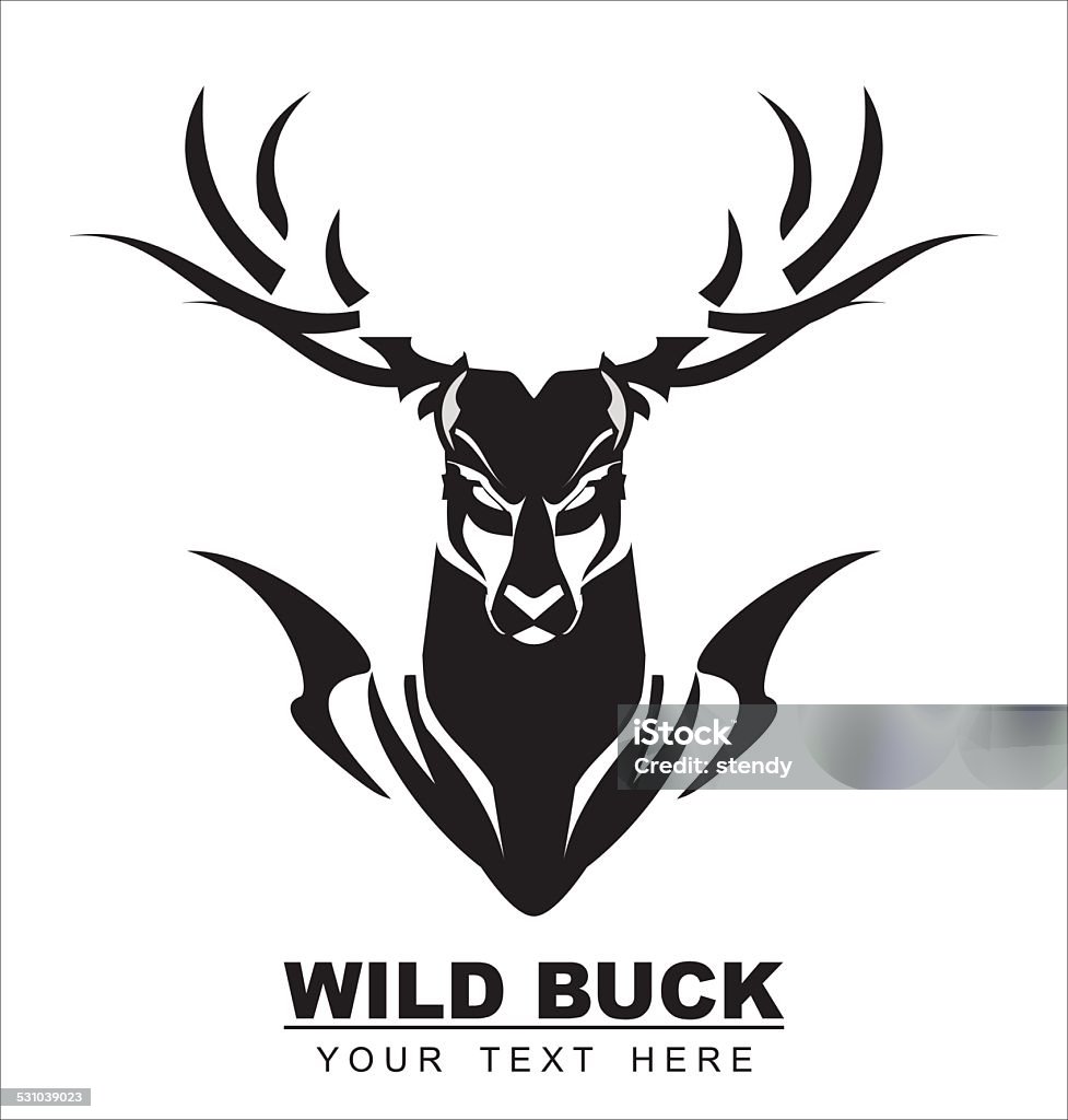 Elegant Staring Black Buck symbolizing the power, protection, dignity, etc. Suitable for team Mascot , community identity, product identity, illustration for apparel, clothing, book cover, etc  Deer stock vector