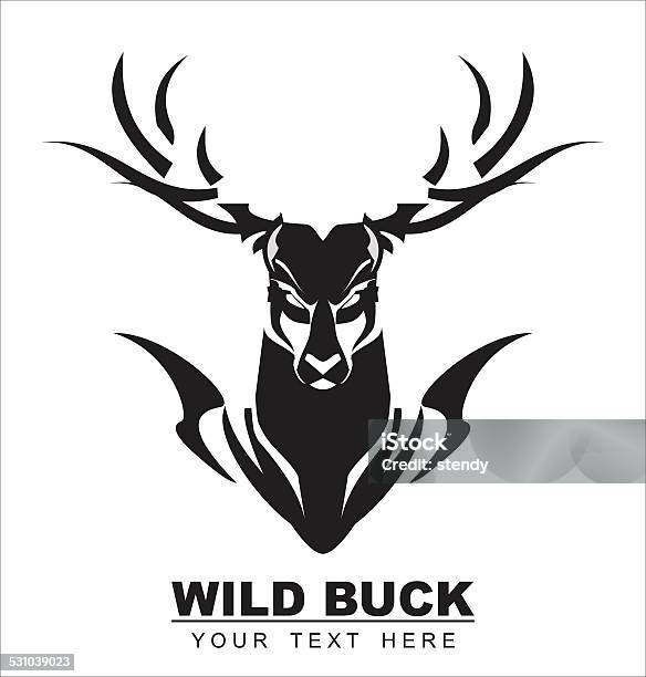 Elegant Staring Black Buck Stock Illustration - Download Image Now - Deer, White Color, 2015