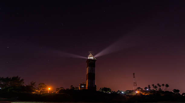 istock Lighthouse searchlight beam through marine air at night 531040137