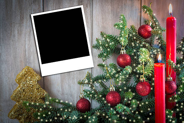 istock Christmas greeting card with candles 531040553