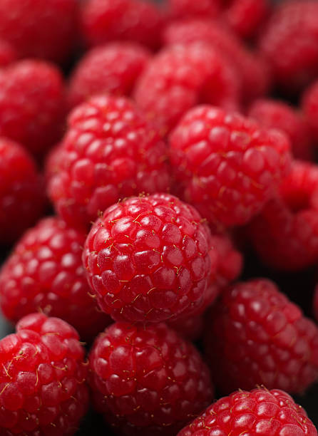 Raspberries as background