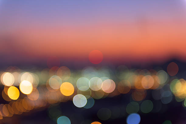 istock Abstract blurred lights background, Night city. 531042558