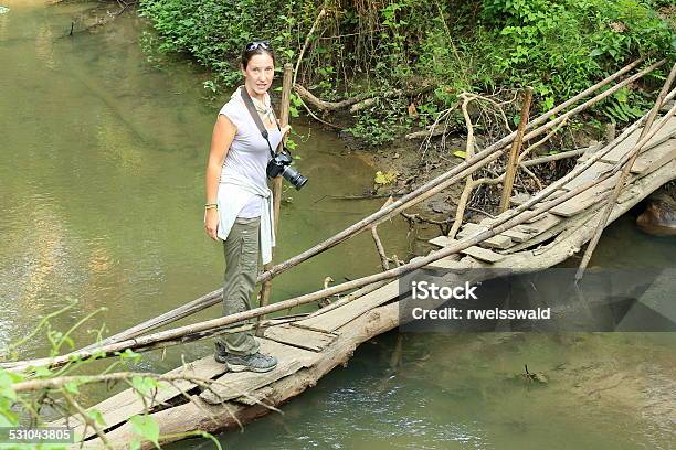 Tourist In The Bufferzone Off The Park Chitwannepal 0908 Stock Photo - Download Image Now