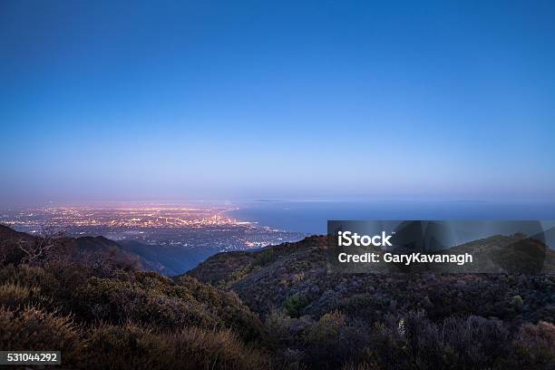 Santa Monica Bay Westside Of Los Angeles From Mountains Stock Photo - Download Image Now