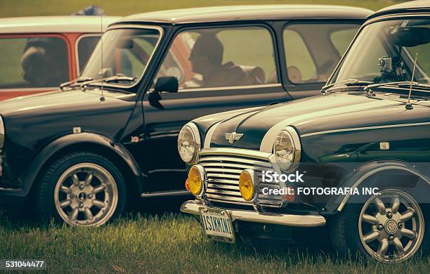 Mini Cooper Classics Stock Photo - Download Image Now - 2015, Austin - Vehicle Brand Name, Badge