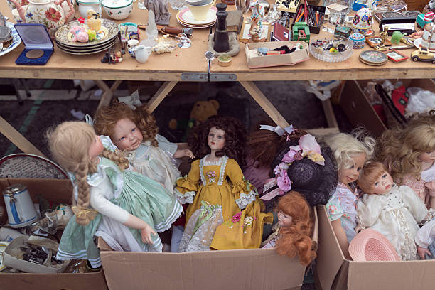 istock vintage dolls at a flea market 531045711