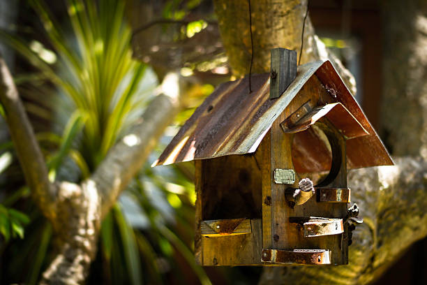Rustic Bird House stock photo