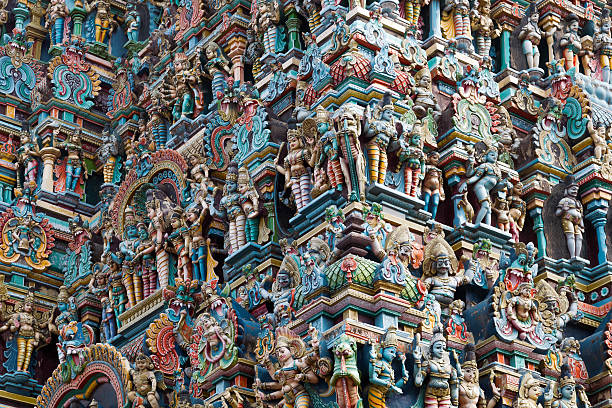 madurai templo, tamilnadu, índia. - madurai imagens e fotografias de stock