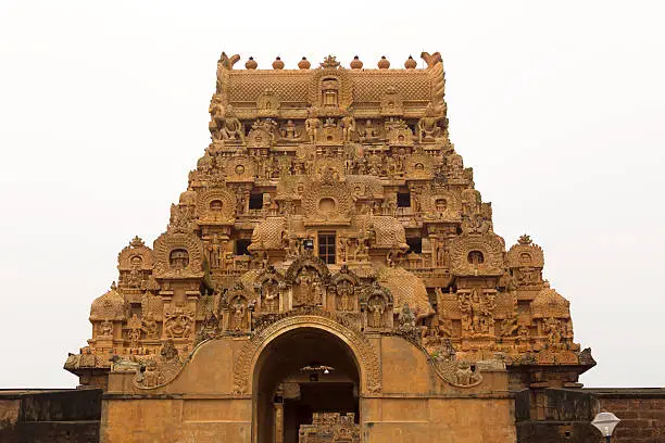 The Brahadeewarar temple, called the Big Temple, is dedicated to Lord Siva. It was built by the great Chola King Raja Raja 1 (985 -1012 A.D). The temple is part of the UNESCO World Heritage Site known as the "Great Living Chola Temples".