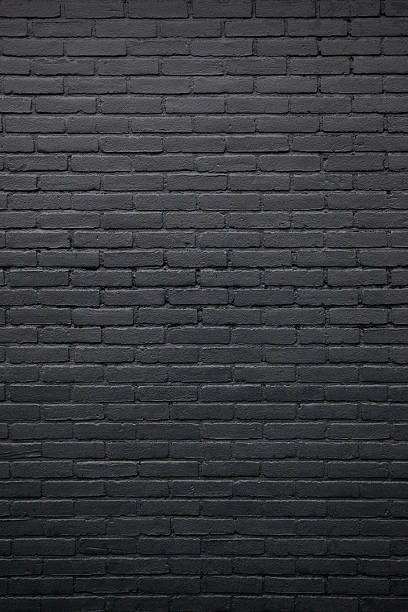 part of black painted brick wall