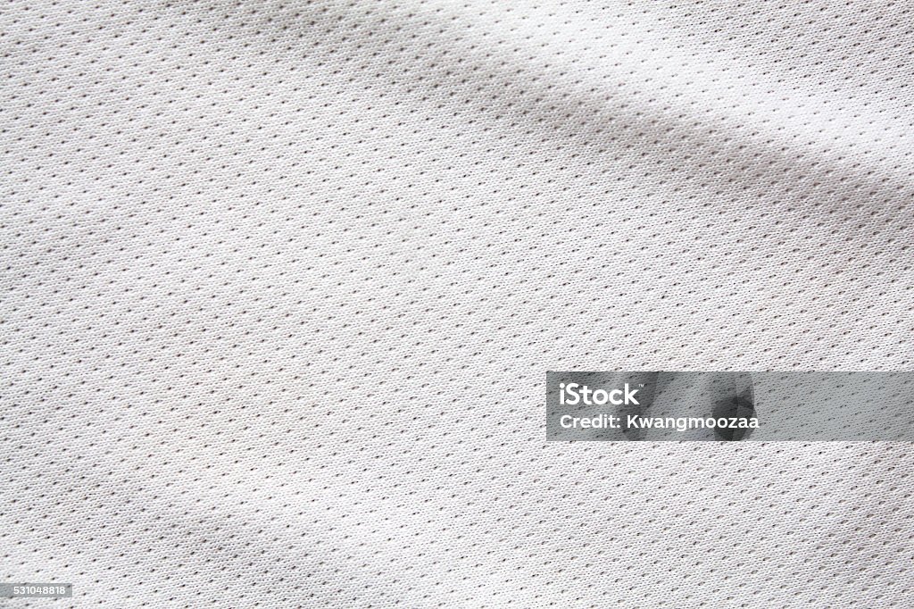 White sports clothing fabric jersey White sports clothing fabric jersey texture Jersey Fabric Stock Photo