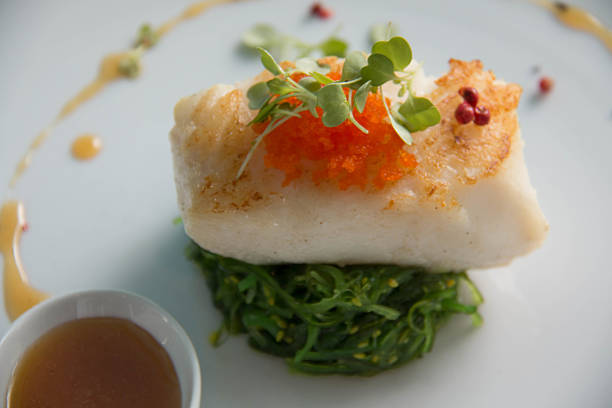 istock Grilled Snow Fish with  sauce. 531048842