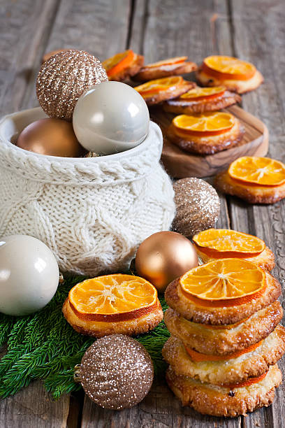 istock Christmas cookies with tangerine 531049057