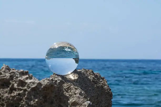Glassball  at Mediterranean  Sea