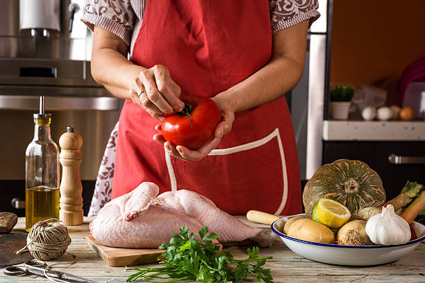 istock Unrecognizable woman cooking chicken 531050092