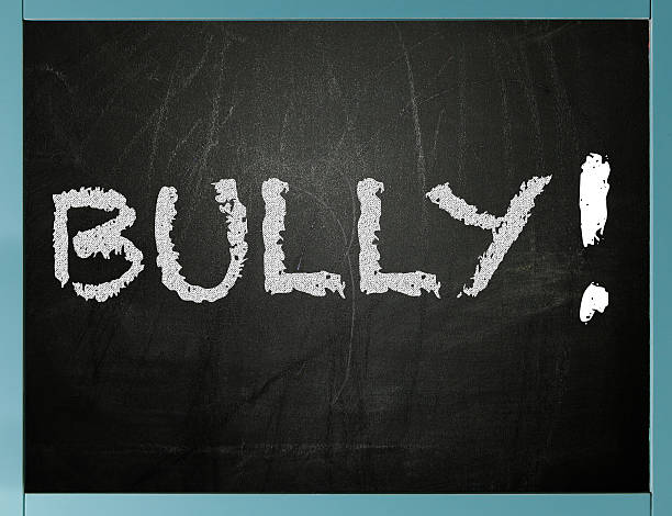istock The word Bully written on a blackboard with blue frame 531050437