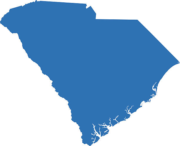 South Carolina Map Highly detailed map of South Carolina for your design and products. south carolina stock illustrations