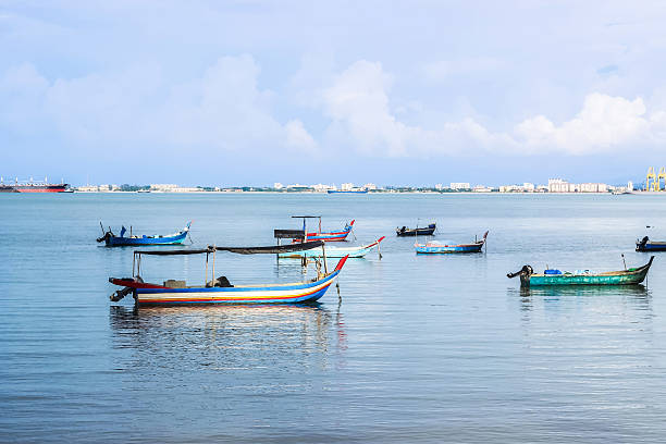 istock colorful boats floating in water at bay 531051950