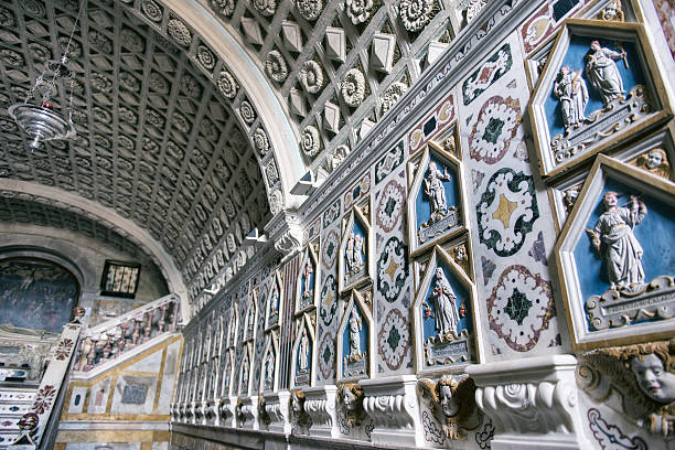 Interior of the Duomo dell'Assunta, Mother church of Erice, Trapani