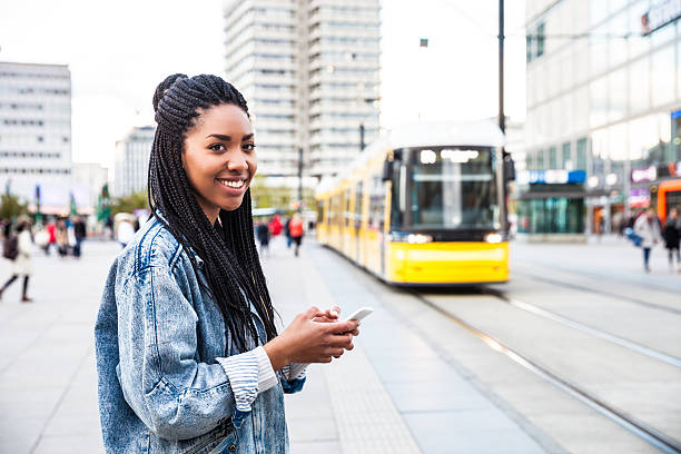 istock Young woman walking in Berlin - Alexanderplatz 531055936