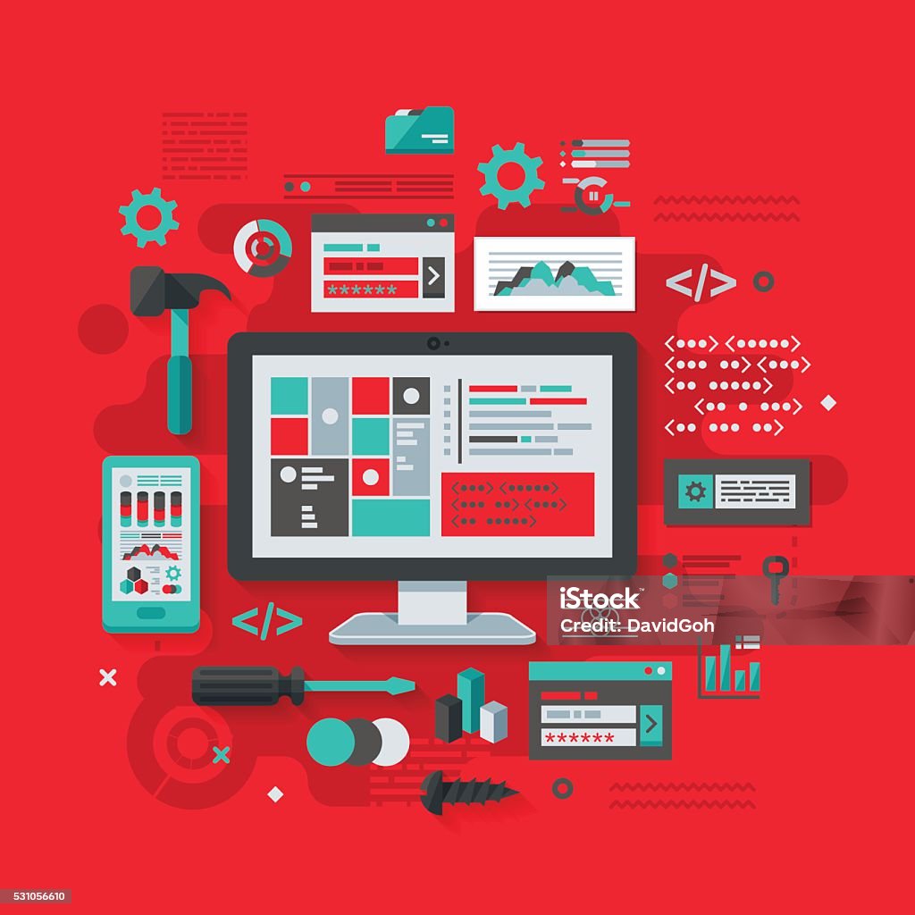 Programming Flat Design Concept Stock Illustration - Download Image Now ...