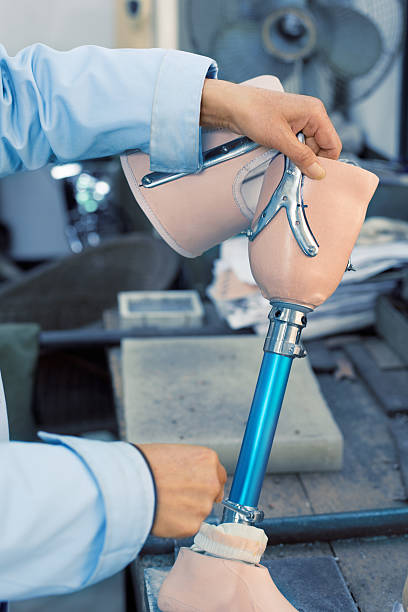 istock Worker is Repairing a prosthetic 531058134