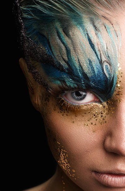 istock Young woman with fantasy make up. Close up 531058231